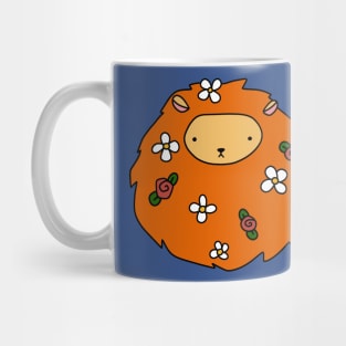 Flowery Lion Face Mug